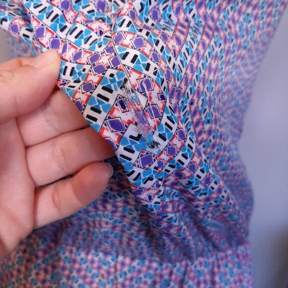 3/$20 GAP Sleeveless Romper Geometric Print Elastic Waist Pockets Shorts Tank - Picture 10 of 10